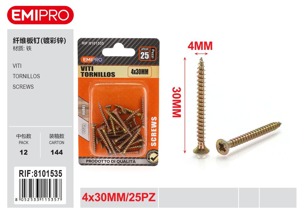 viti 4*30mm 25Pcs