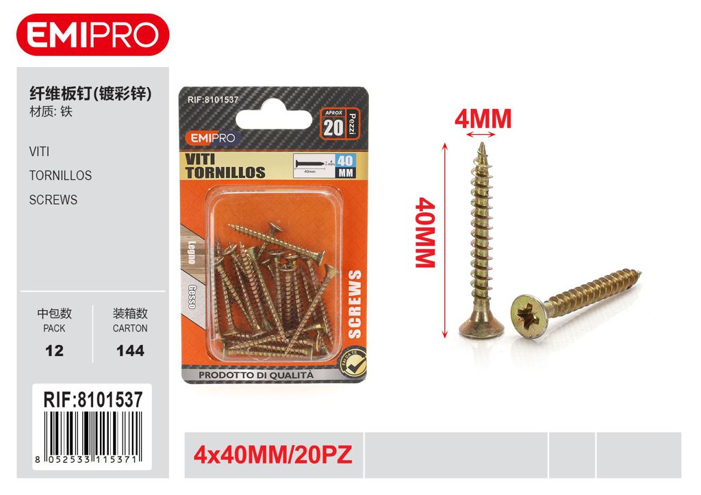 viti 4*40mm 20Pcs