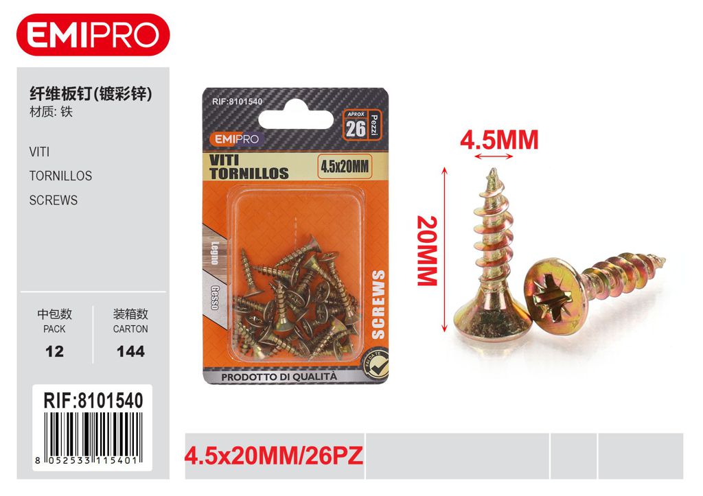 viti 4.5*20mm 26Pcs
