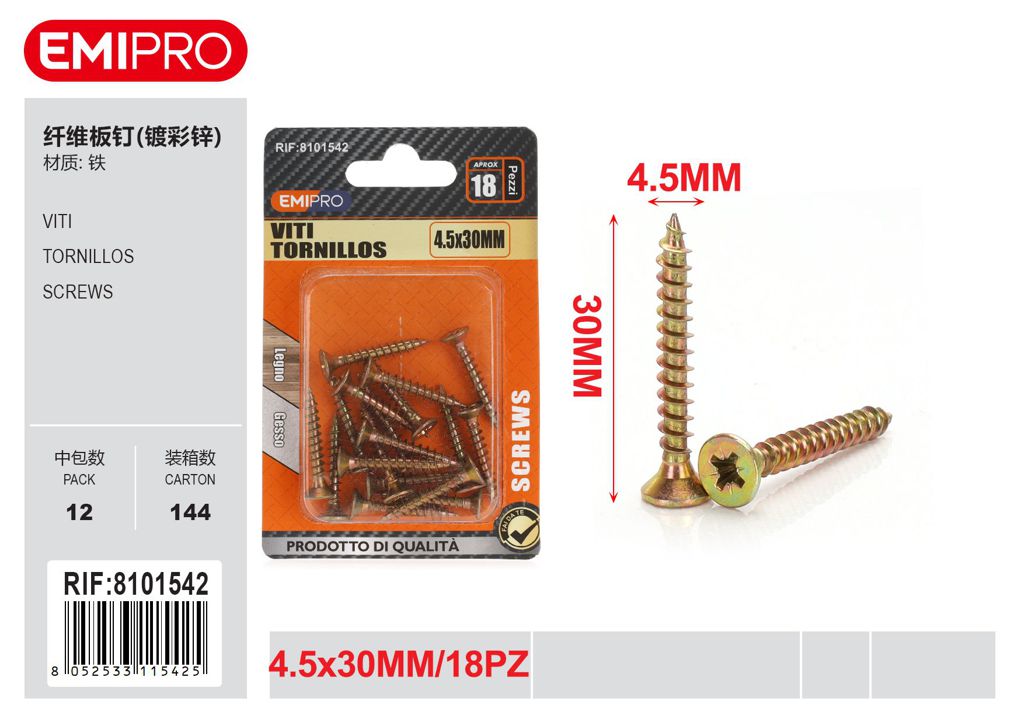 viti 4.5*30mm 18Pcs