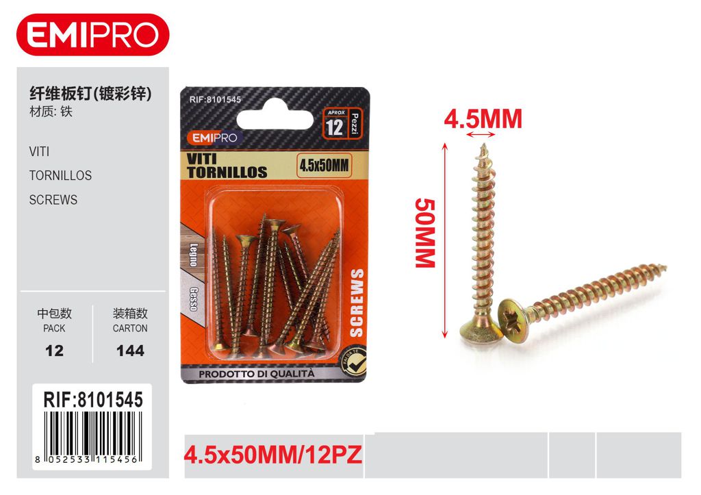 viti 4.5*50mm 12Pcs