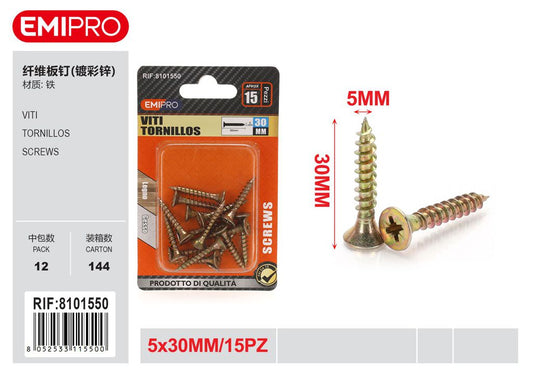 viti 5*30mm 15Pcs