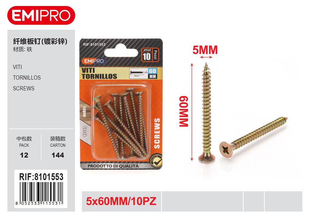 viti 5*60mm 10Pcs