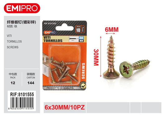 viti 6*30mm 10Pcs