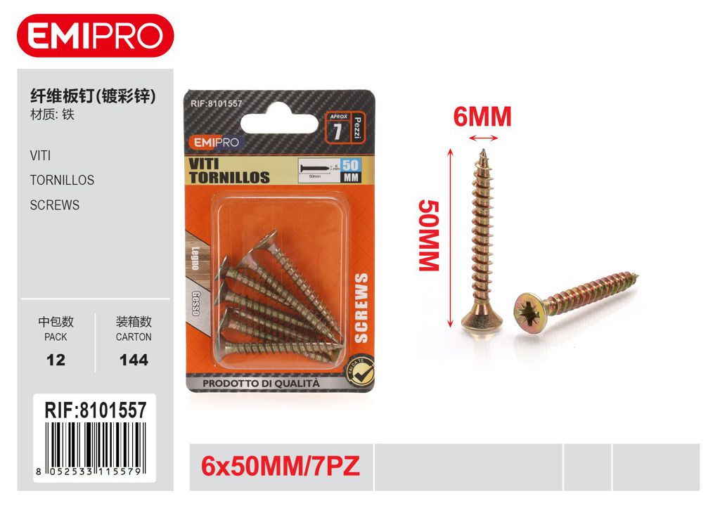 viti 6*50mm 7Pcs