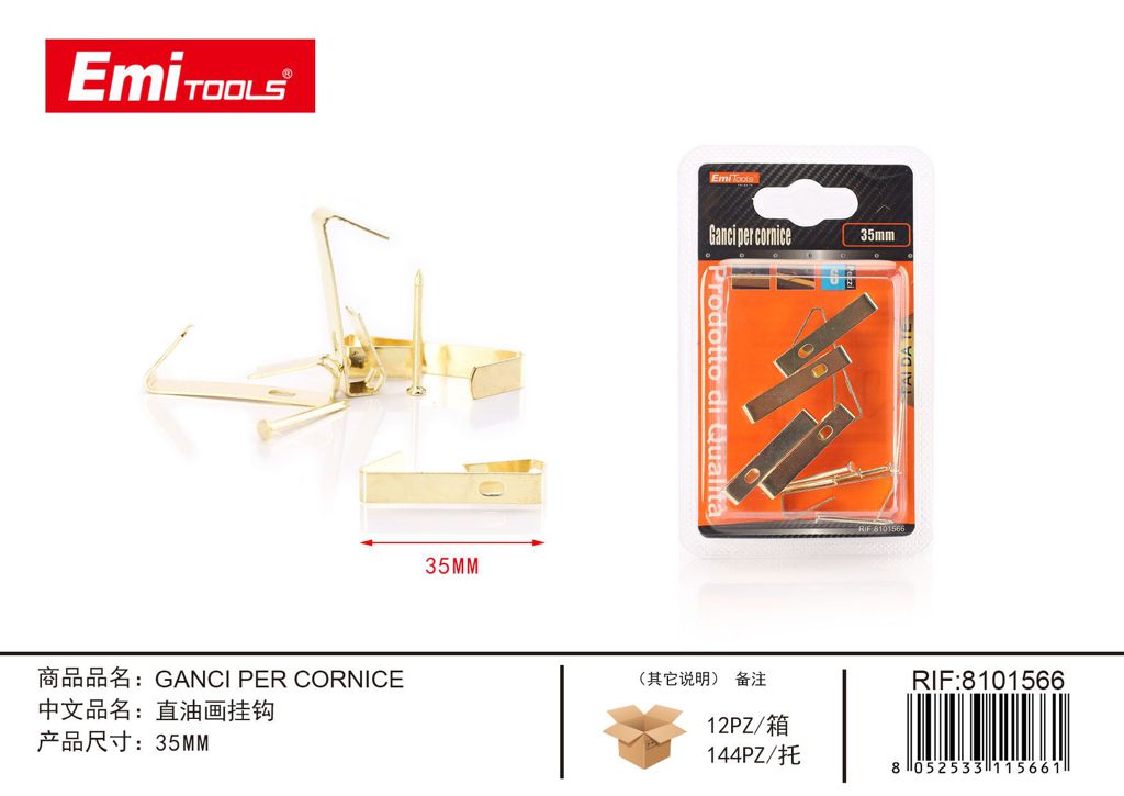Ganci Per Cornice 35mm 6Pcs