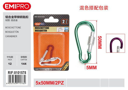 Moschettone 5*50mm 2Pz