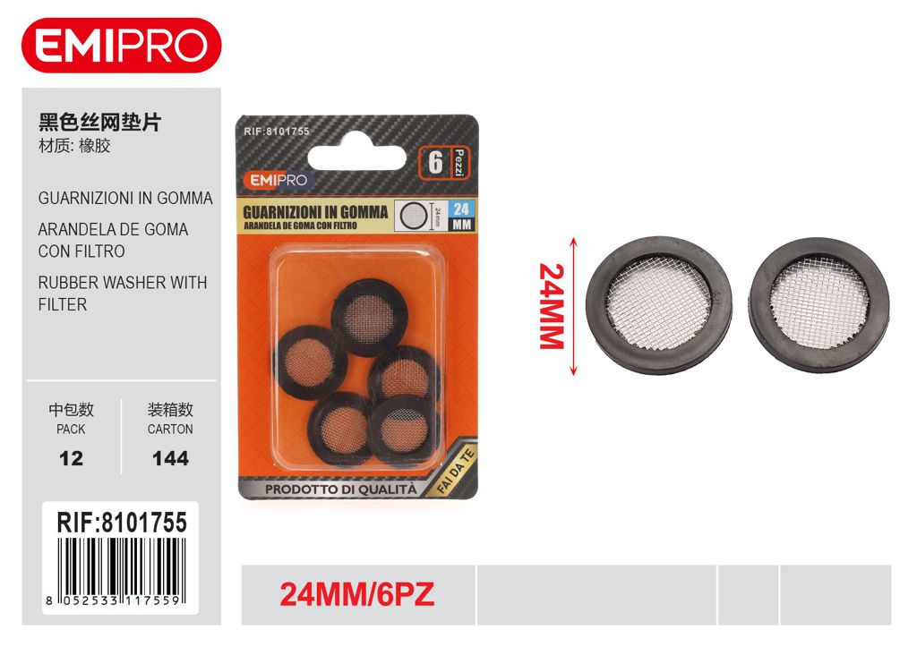 Guarnizioni In Gomma 24mm 6Pz