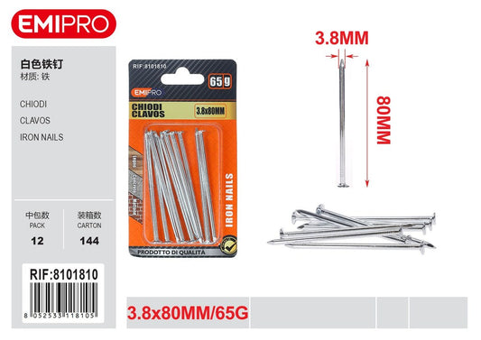 Chiodi 3.8*80mm 65G