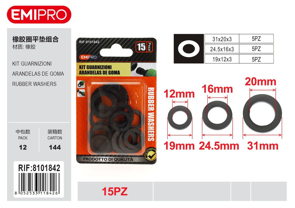 Kit Guarnizioni 15Pz