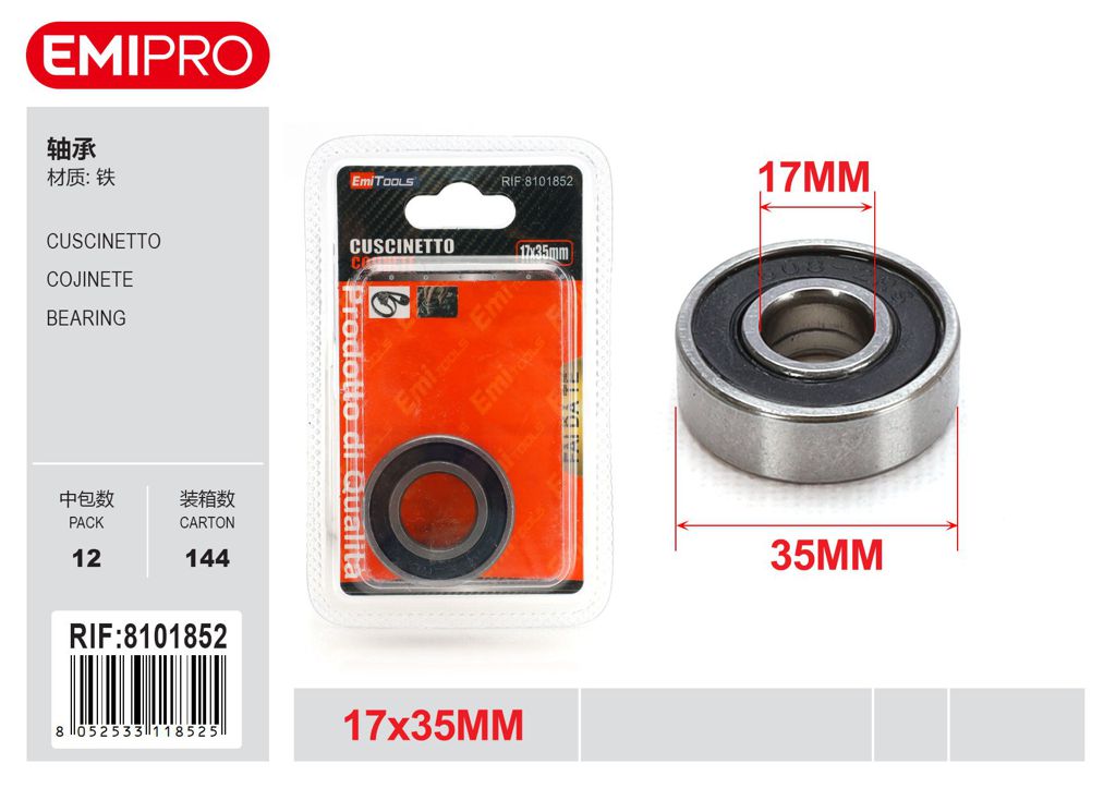 Cuscinetto 17*35mm 1Pcs