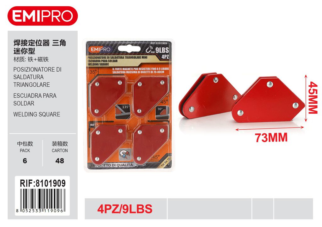 Posizionatore Di Saldatura Triangolare Mini 4Pz