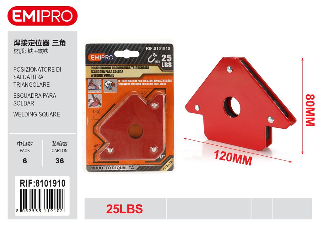 Posizionatore Di Saldatura Triangolare 25Lb