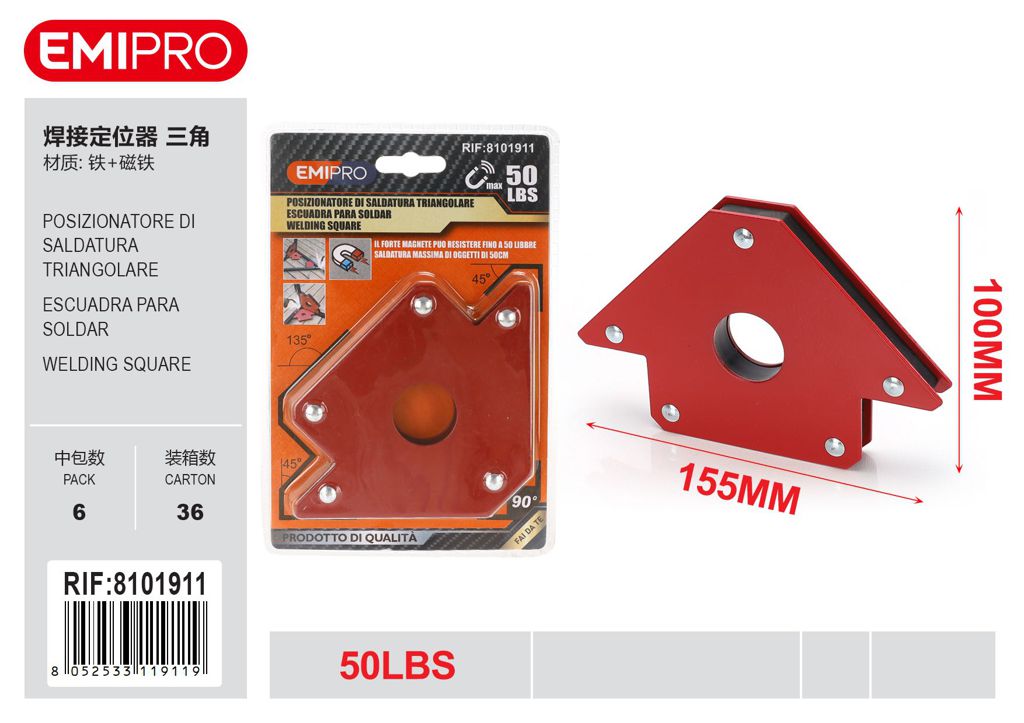 Posizionatore Di Saldatura Triangolare 50Lb