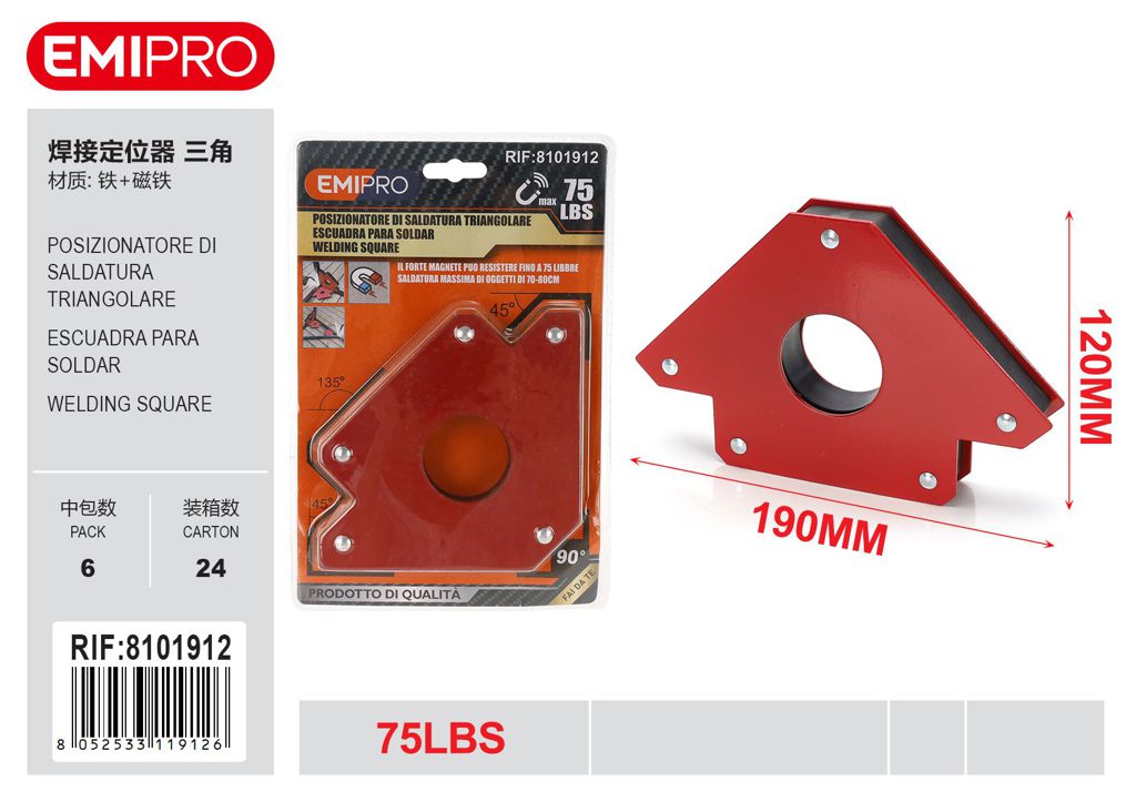 Posizionatore Di Saldatura Triangolare 75Lb