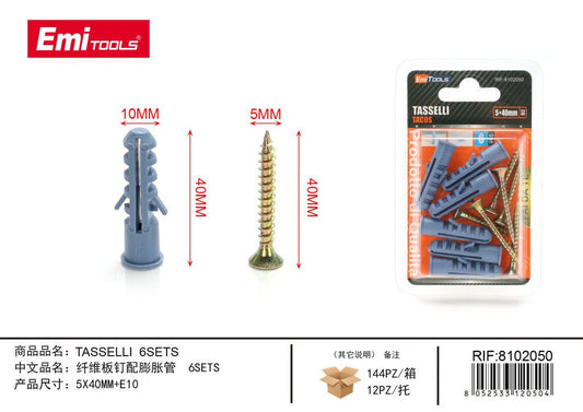 Tasselli 5*40 E10 6Sets