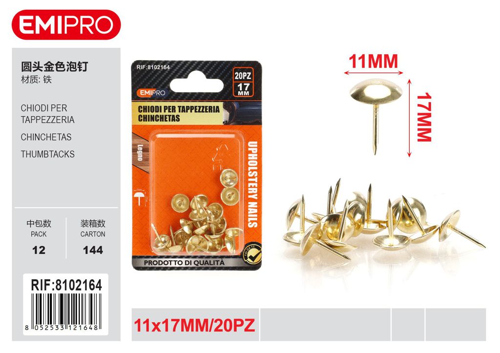 Chiodi Per Tappezzeria 11*17mm 20Pcs