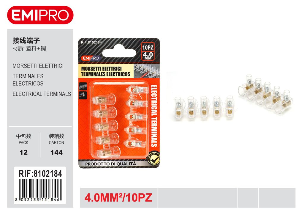 Morsetti Elettrici 4.0mm/10Pcs