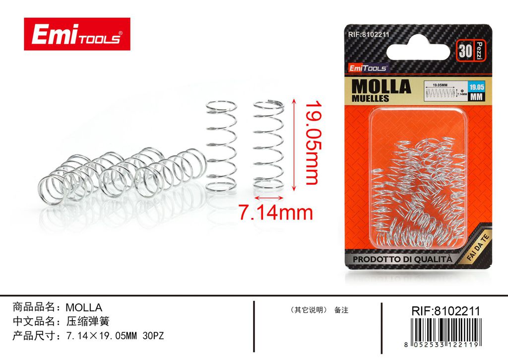 Molla 7.14*19.05mm 30Pz