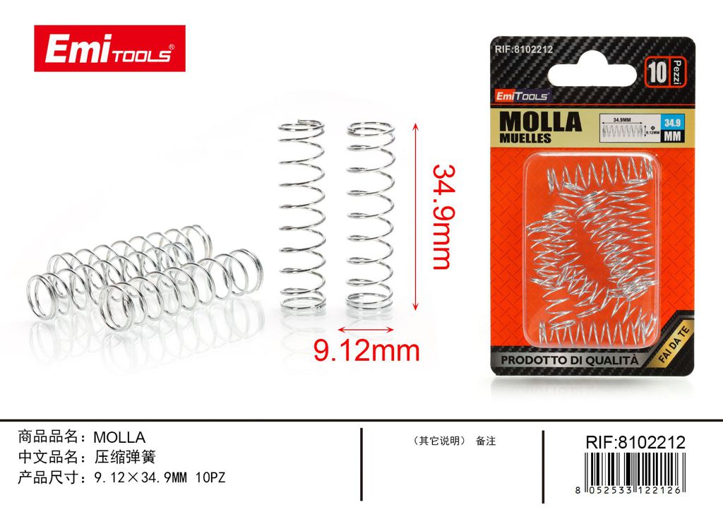 Molla 9.12*34.9mm 10Pz