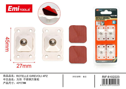 Rotelle Girevoli 45*27mm 4Pcs