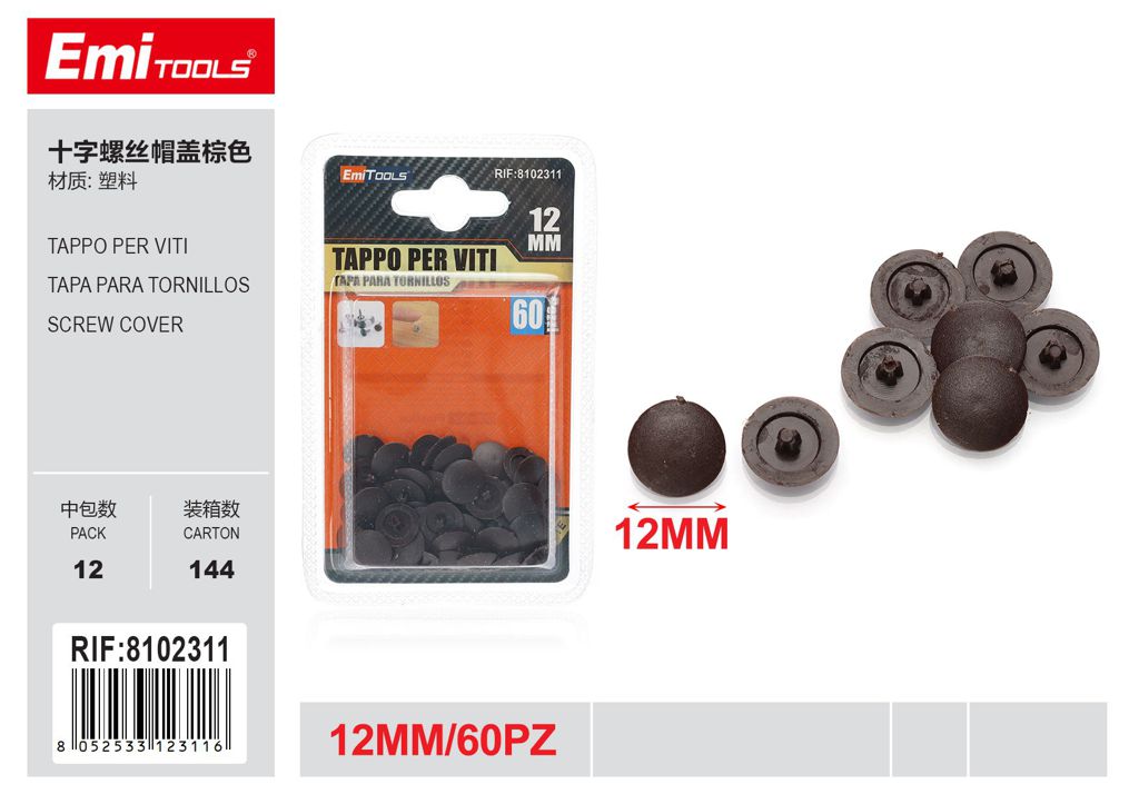 Tappo Per viti 12mm 60Pz