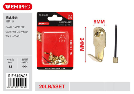 Ganci Da Parete 20Lb 5Set