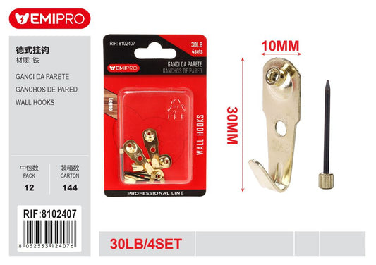 Ganci Da Parete 30Lb 4Set