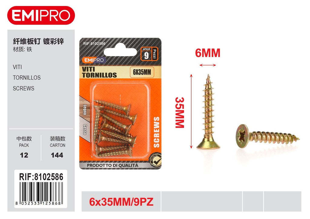 viti 6*35mm 9Pcs