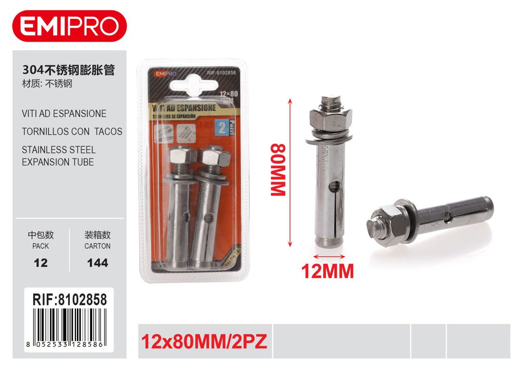 viti Ad Espansione 12*80mm 2Pz