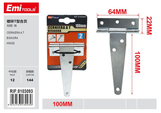 Cerniera A T 100mm 2Pz