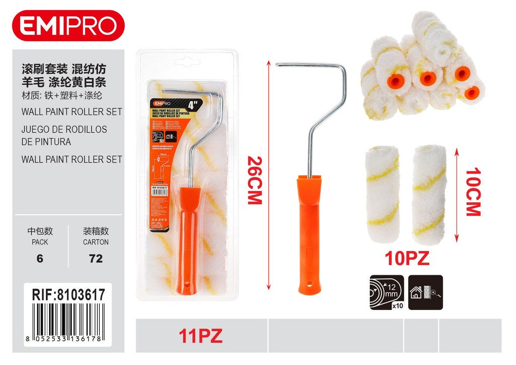 wall Paint Roller Set 11Pz