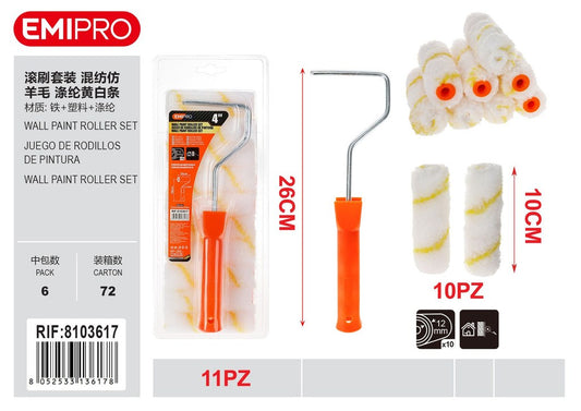 wall Paint Roller Set 11Pz