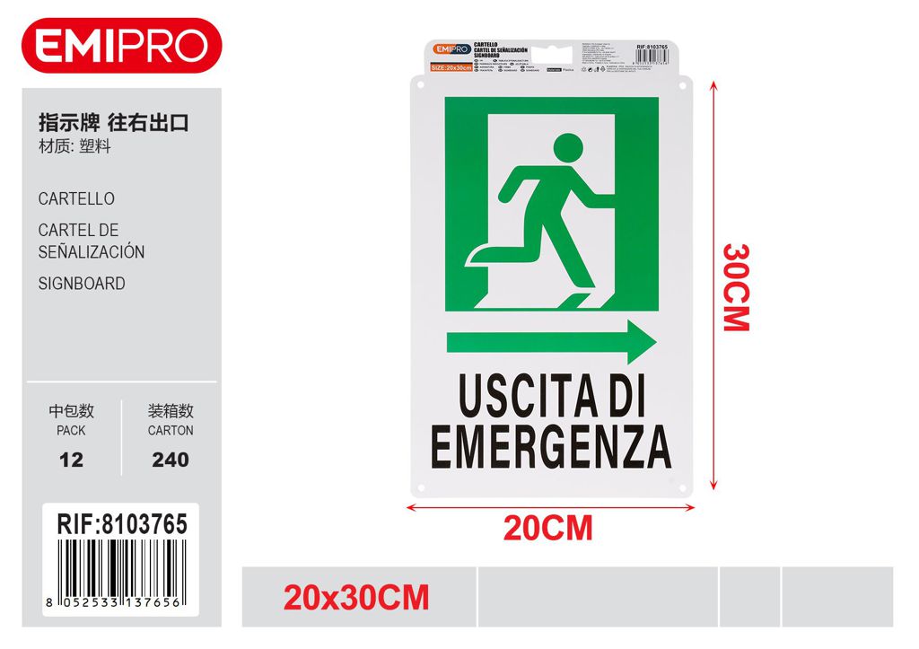 Cartello 20*30cm