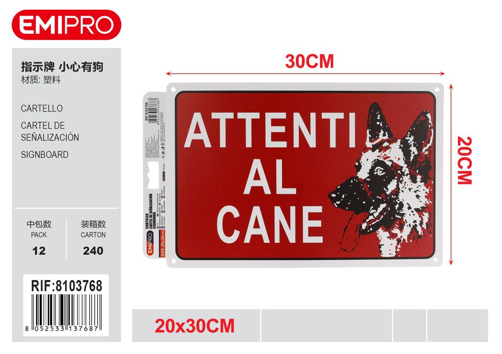 Cartello 20*30cm