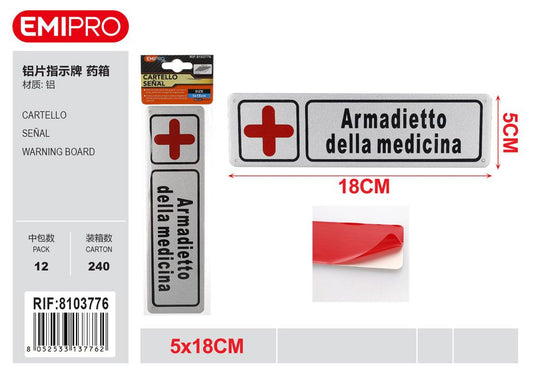 Cartello 5*18cm