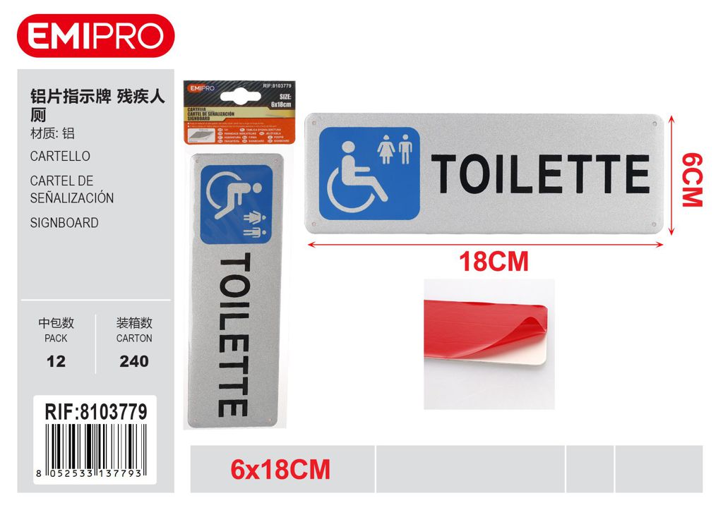 Cartello 6*18cm