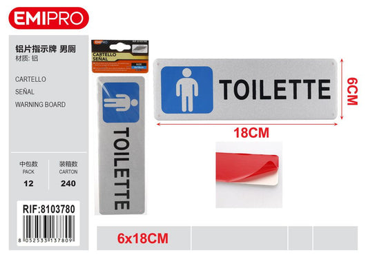 Cartello 6*18cm