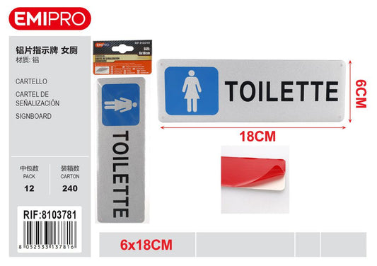 Cartello 6*18cm