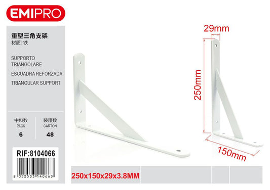 Supporto Triangolare 250*150*29*3.8mm