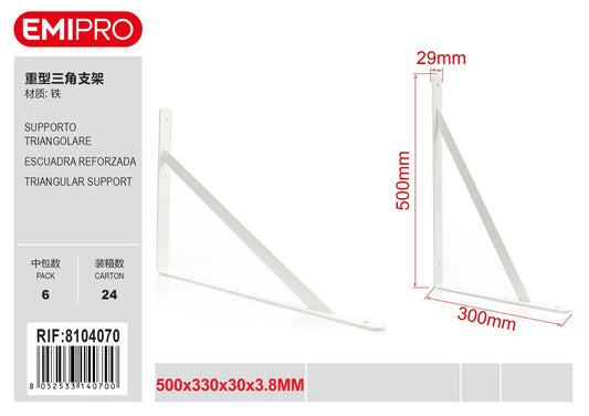 Supporto Triangolare 500*330*30*3.8mm