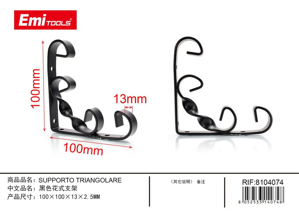 Supporto Triangolare 100*100*13*2.5mm