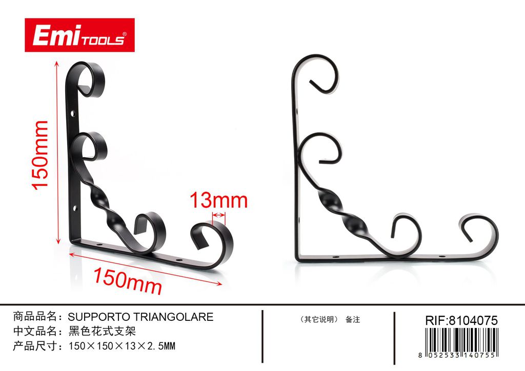 Supporto Triangolare 150*150*13*2.5mm