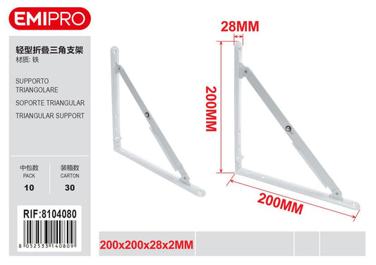 Supporto Triangolare 200*200*28*2mm