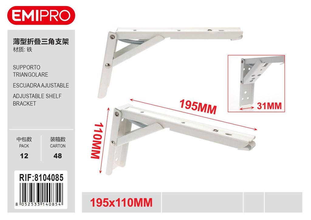 Supporto Triangolare 195*110mm