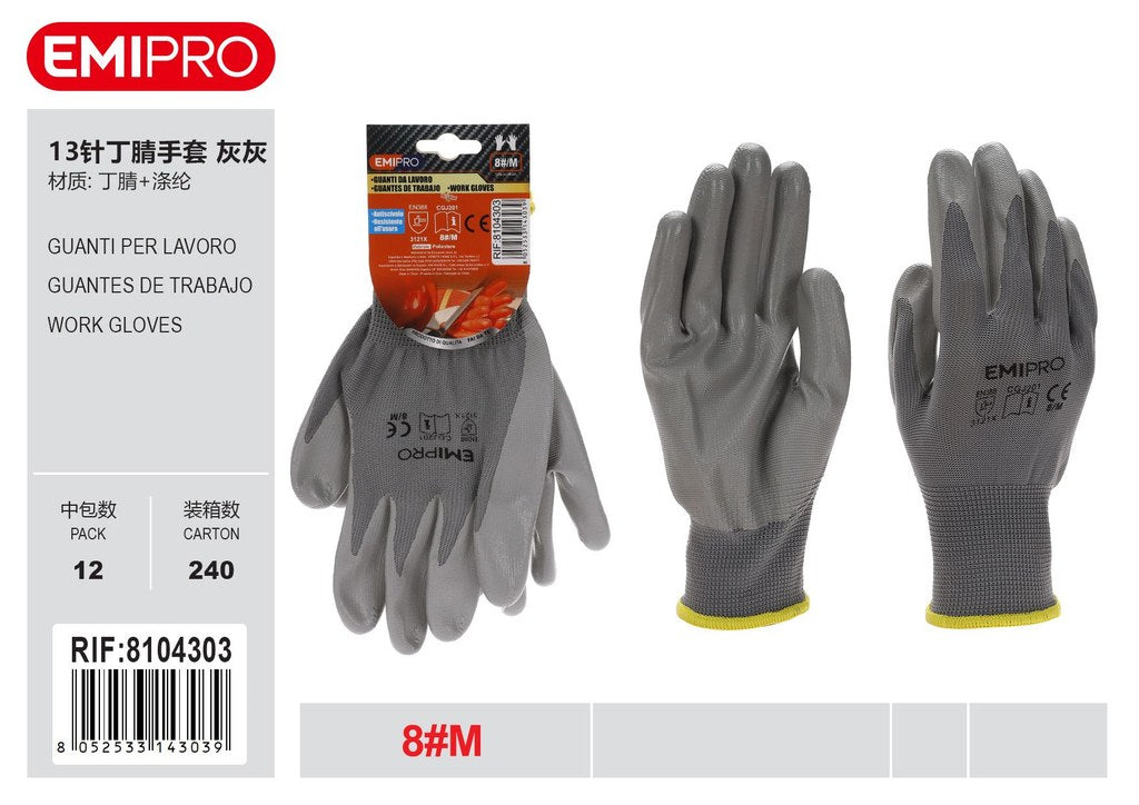 Guanti Da Lavoro In Nitrile M/8