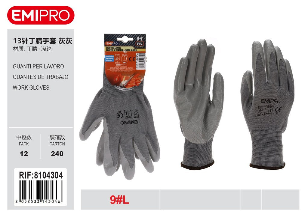 Guanti Da Lavoro In Nitrile L/9