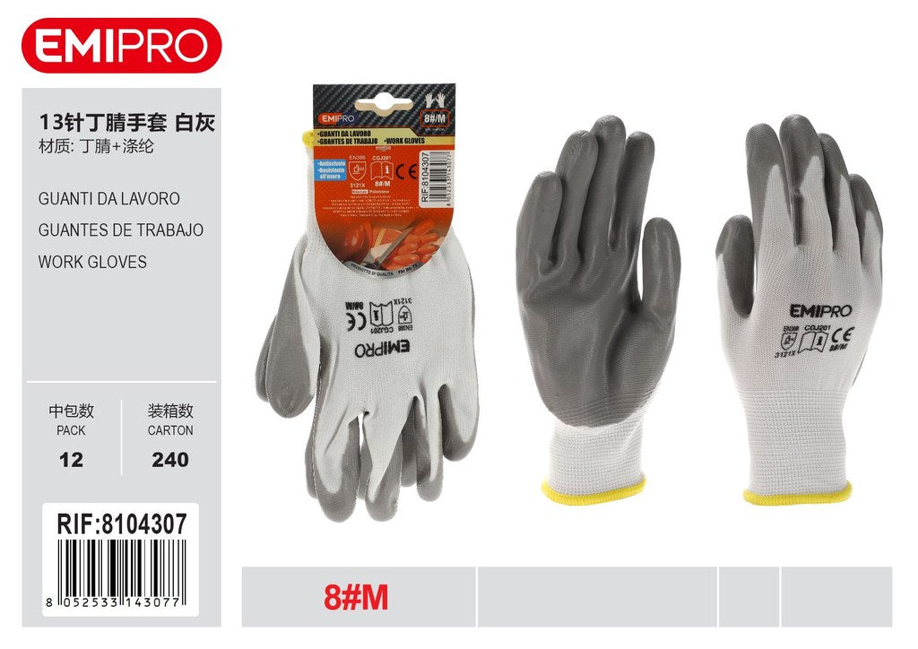 Guanti Da Lavoro In Nitrile M/8