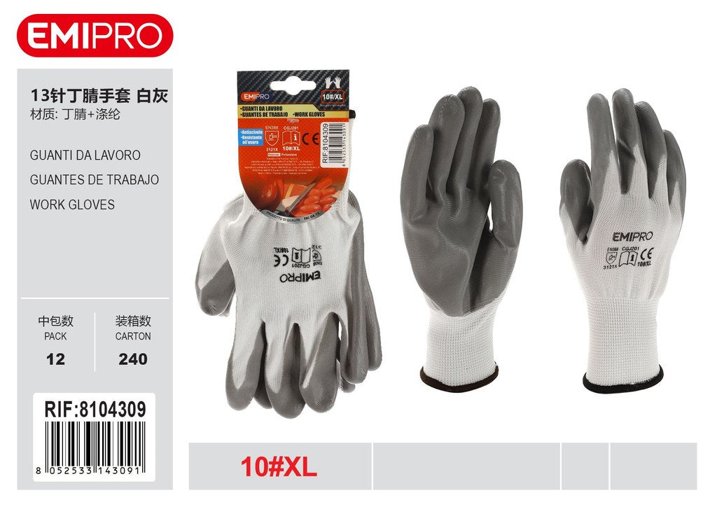 Guanti Da Lavoro In Nitrile Xl/10