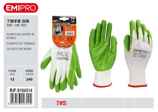 GUANTI DA LAVORO IN NITRILE S/7